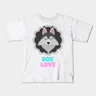 Love dogs my family Kids T-Shirt